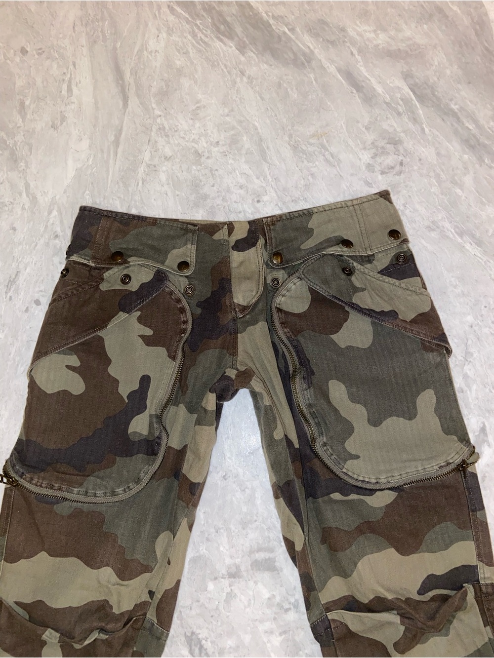 Faith Connexion Cropped Camo Cargo Pants